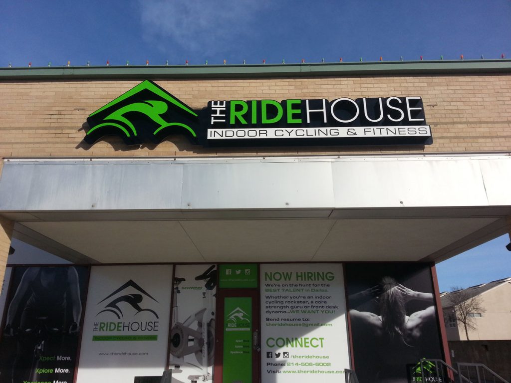 The Ride House custom building sign made by Priority Signs & Graphics in Dallas Fort Worth