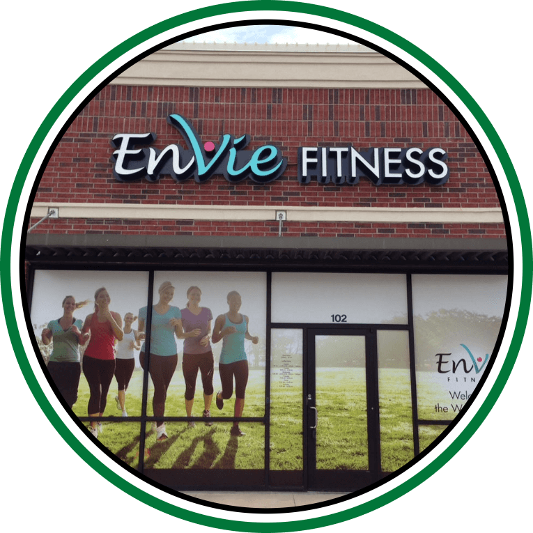 Custom business sign of Evin Fitness installed by Priority Signs & Graphics Company in Dallas Fort Worth