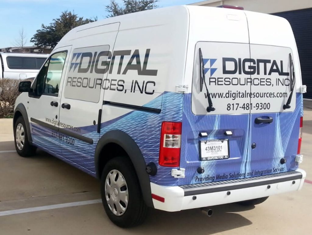 Digital Resources wrapped by Priority Signs & Graphics in DFW, TX