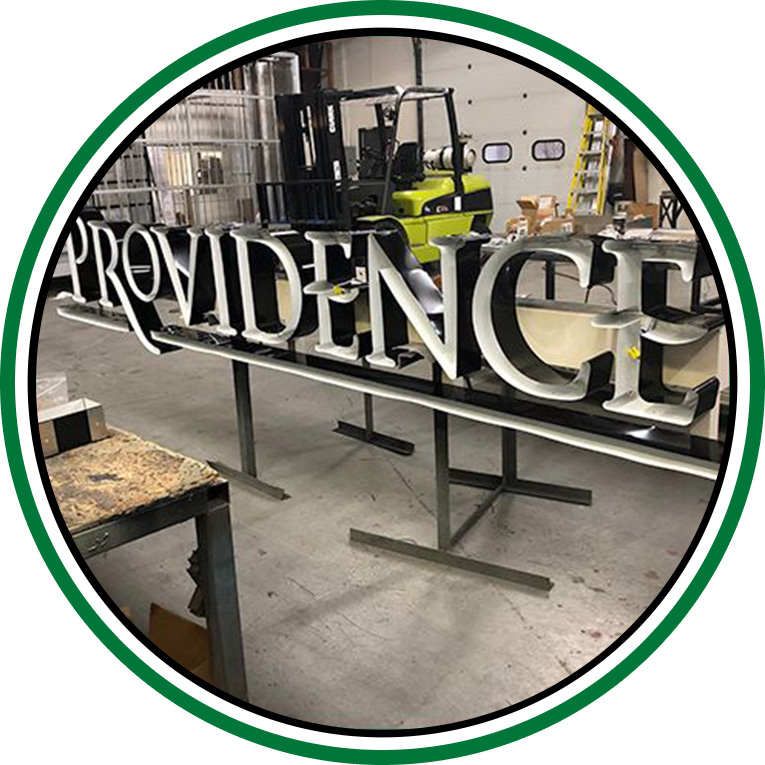 Custome channel letter sign for Providence by Priority Signs & Graphics in Dallas Fort Worth