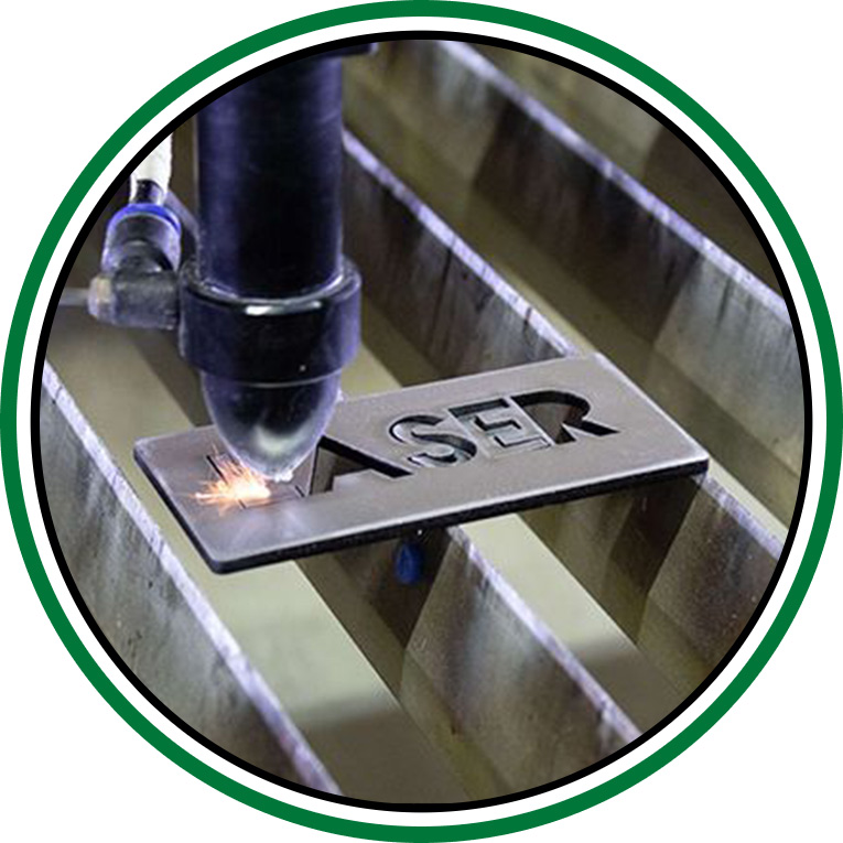 Creating laser cut metal signs at Priority Signs & Graphics Company in Dallas, TX