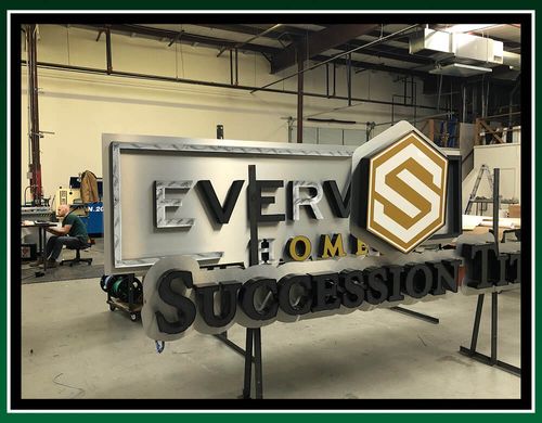 Manufacturing engraved business signs