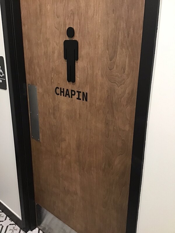 Chapin ADA door sign made by Priority Signs & Graphics in Dallas, TX