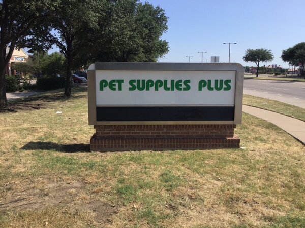 Custom monument signs of Pet Supplies Plus by Priority Signs & Graphics in Dallas, TX