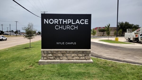 Large monument sign of North Place Church