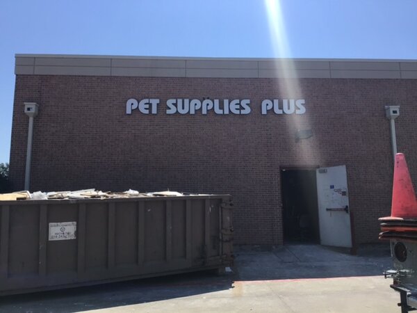Pet Supplies Plus storefront sign offered by Priority Signs & Graphics in Dallas, TX