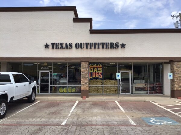 Storefront building sign of Texas Outfitters made by Priority Signs & Graphics in Dallas Fort Worth, TX