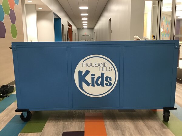 Indoor lobby area sign made of vinyl