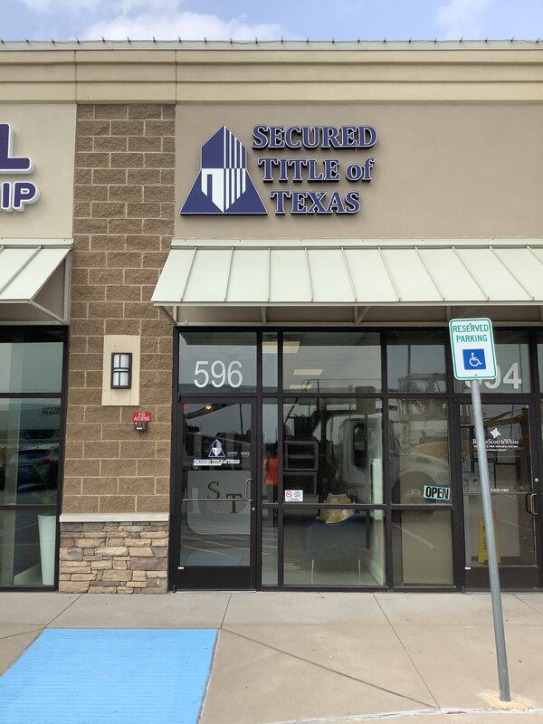 3D storefront sign made for Secured Title of Texas