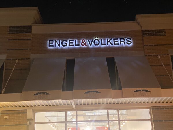 Lighted channel letters sign of Engel & Volkers